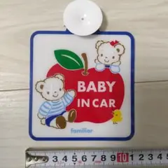 baby in car ファミリア ステッカー 吸盤