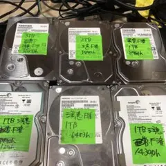 839 異常 注意HDD 3.5インチ 2TB 3TB 1TB 6個　まとめ売り