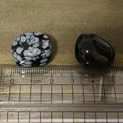 スノーフレークオブシディアン ブラックオニキス タンブル