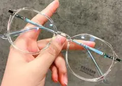 新品☆安心のメルカリ便☆丸メガネ☆伊達メガネ☆インスタ映えプチプラ☆男女兼用☆y