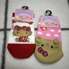 【新品・未使用】日焼けキティ　靴下　3足セット