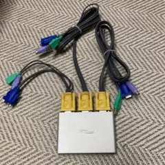 SANWA SW-KVM2LX KVM切替器 3ポート シルバー