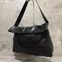 美品 ビースタッフ ワンショルダーバッグ ソフトレザー 黒