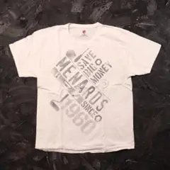 Hanes 白Tシャツ　Menards アメリカホームセンター　L