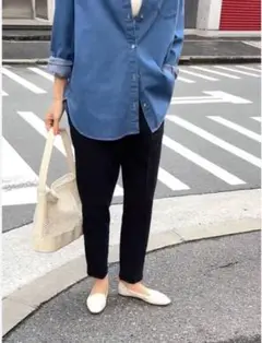 DOORS ストレッチテーパードイージーパンツ ブラック