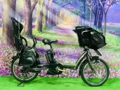 ❷4611 子供乗せ電動自転車YAMAHA3人乗り20インチ良好バッテリー
