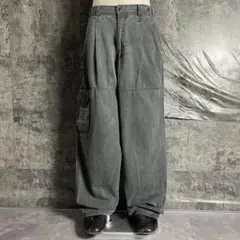 Vintage〈wide cargo denim pants 90s gray〉