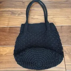 MELROSE CLAIRE 黒 かごバッグ
