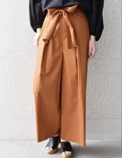 シップス　リボンワイドパンツ