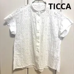【美品】24SS ティッカ TICCAレースフレンチシャツ 刺繍 スカラップ