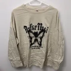 バタフライプリント Lサイズ 長袖Tシャツ