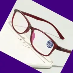 836【新品】老眼鏡 お洒落 メガネ シニアグラス 男女兼用 赤 2.5