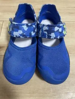 New Balance 迷彩柄 メッシュサンダル 青17CM