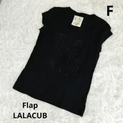 『Flap LALACUB』　半袖Tシャツ　黒　フリーサイズ　レディース