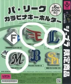 パリーグカラビナキーホルダー　ライオンズ　ロッテ　イーグルス
