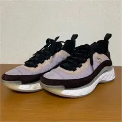 シャネル スニーカー CHANL 23cm マトラッセ ゴールド金具