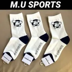 【未着用】 M.U SPORTS レディース ゴルフソックス 3足 タグ付き