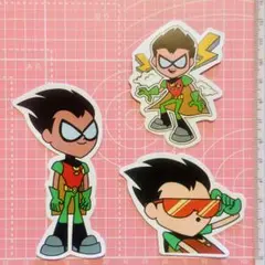 TEEN TITANS ティーン・タイタンズ ロビン　ステッカー 3枚