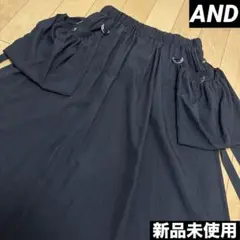 AND 帝人フロンティアスタイル￼ブラック フレアスカート M〜Lサイズ