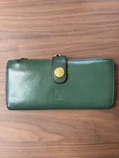イルビゾンテ　緑　長財布 スナップボタン