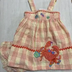 Rare Edition レアエディション　チェック　カニ　ワンピース　パンツ