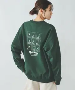 新品 GLOBAL WORKトレーナー メンズ グリーン L 定価4,990円
