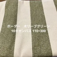 ボーダー　オリーブグリーン　110×300 10キャンパス セール価格