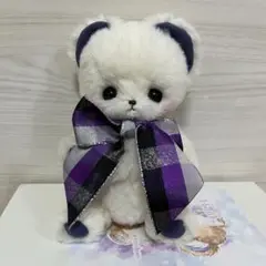 ハンドメイド　作家　ユヅチヨ　キツネ　ぬいぐるみ　狐　テディベア ユヅチヨ アートドール テディベア きつね