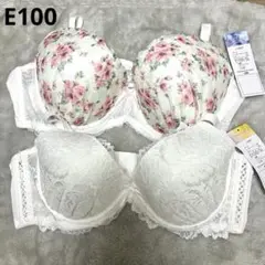 新品 大きいサイズ まとめ売り2点 ブラ モールドカップ ブラジャー E100