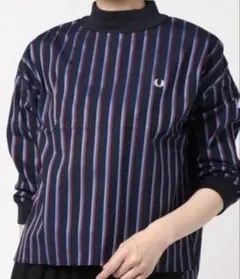 Fred Perry ストライプ 七部袖 シャツ