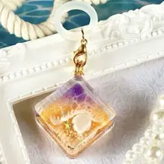 サンセット浜辺のクリアボックス②chackymade レジン　海塗り