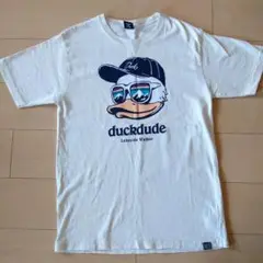 duckdude キャラクターTシャツ オフホワイト