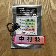 千葉ロッテ　パワプロ×マリーンズ アクリルキーホルダー　中村稔弥　選手