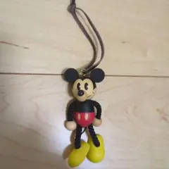 ミッキーマウス 木製ストラップ
