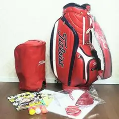 タイトリスト本物 送料無料。キャディバック 極美品 Titleist RED