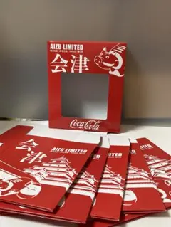 地域限定コカコーラ 空き箱6個セット　会津若松　赤べこ　鶴ヶ城　起き上がり小法師