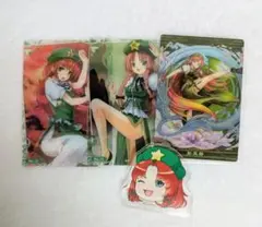 紅美鈴セット　東方project　ダイソー　ウエハース　アクリルブロック