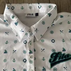 値下げ◇美品◇FILA マリンプリント ポロシャツ L