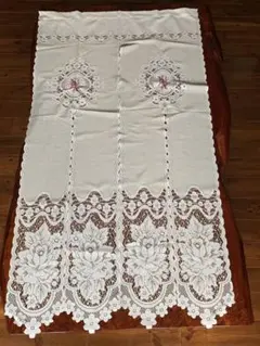 花柄刺繍レースのれん