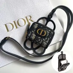 【未使用級】ディオール フォンショルダー AirPodsケース トロッター 黒
