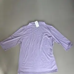 ラベンダー 五分袖 Tシャツ L