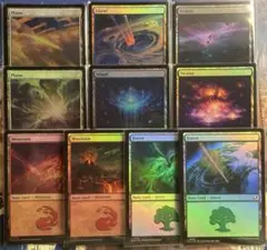 MTG 久遠の終端 基本土地 英語版FOIL 62枚セット