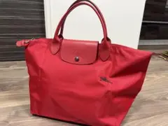 未使用 LONGCHAMP ル プリアージュ トート レッドMサイズ