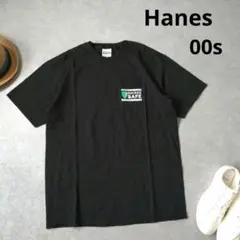 Hanesヘインズ　00s　プリントtシャツ　ブラック　Hacker　Mサイズ
