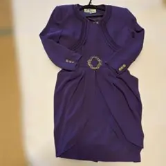 バブル期 ワンピース セットアップアンサンブル 紫
