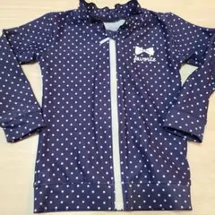 ベベ　ネイビー　水玉　ラッシュガード 90