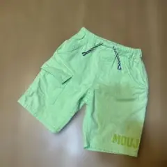 MOUJ ロゴ入り ライトグリーン ショートパンツ　110