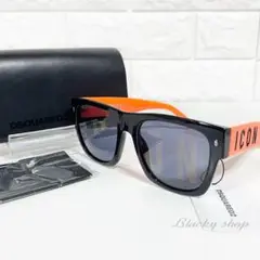 【未使用】Dsquared2 サングラス ICON ロゴ オレンジ×ブラック