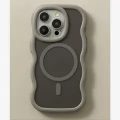 iPhone16ケース カバー うねうね TPUシリコン素材 マット