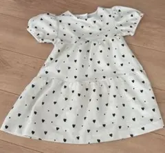 ZARA ハート柄 半袖ワンピース